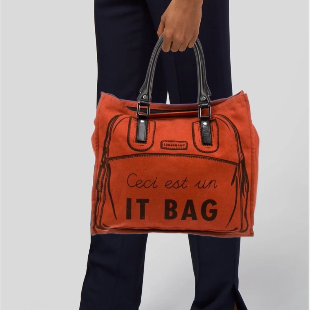 Authentic Longchamp canvas “it” bag